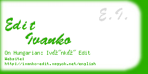 edit ivanko business card